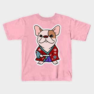 French Bulldog Kimono Dog Lover Frenchie Kids T-Shirt